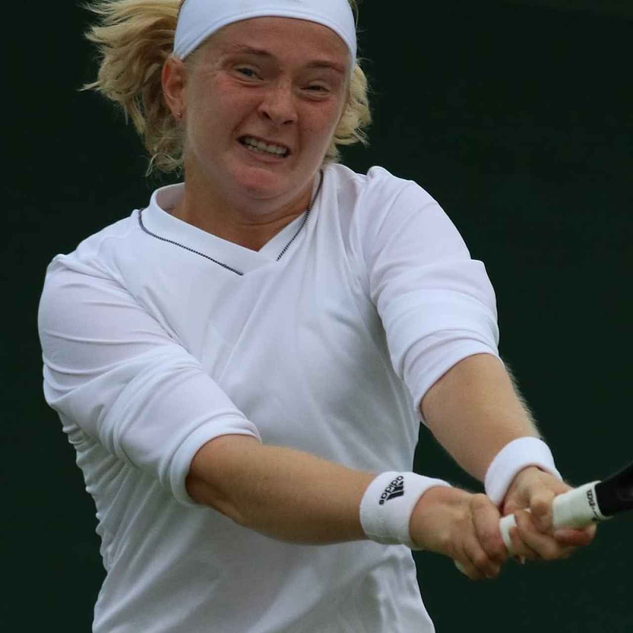 Fran Jones, durante un torneo de tenis