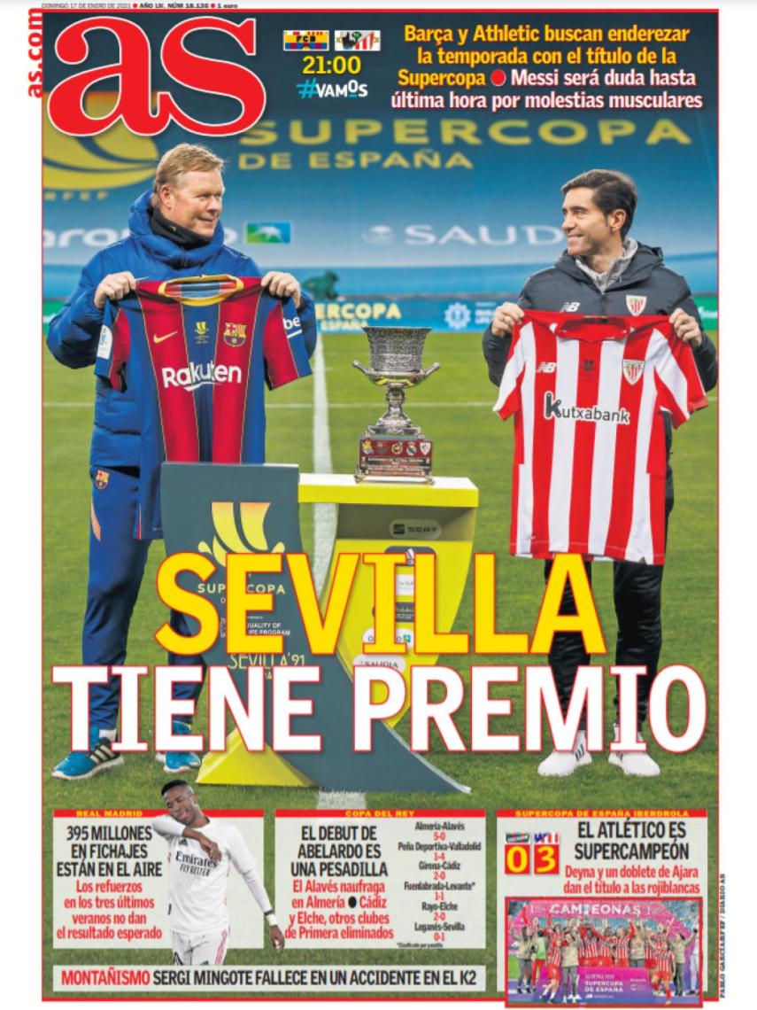 La portada del diario AS (17/01/2021)