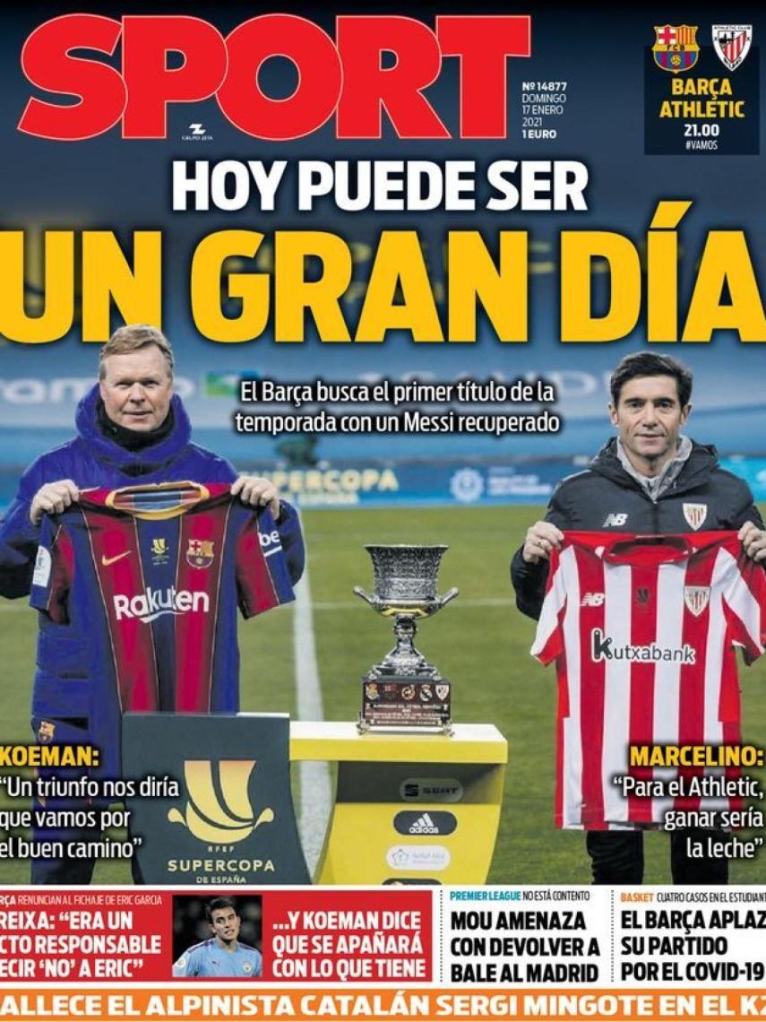 La portada del diario SPORT (17/01/2021)