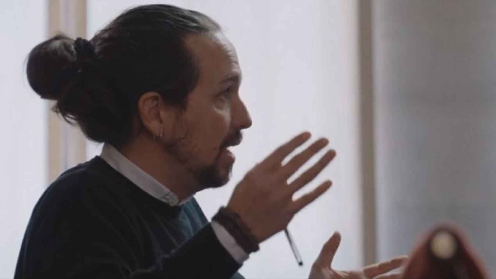 Pablo Iglesias, en un momento de la entrevista en Salvados.
