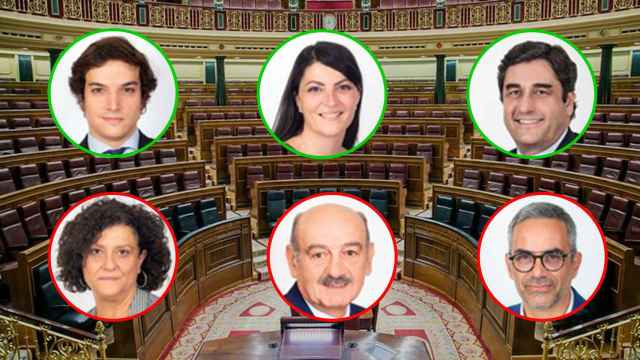 Los más currantes (Figaredo, Olona y Echániz) y los más vagos (Vallugera, Mazón y Margall) del Congreso de los Diputados.