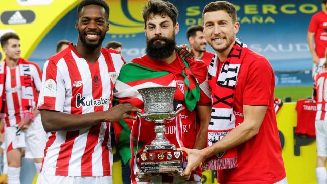 Iñaki Williams, Asier Villalibre y Óscar de Marcos