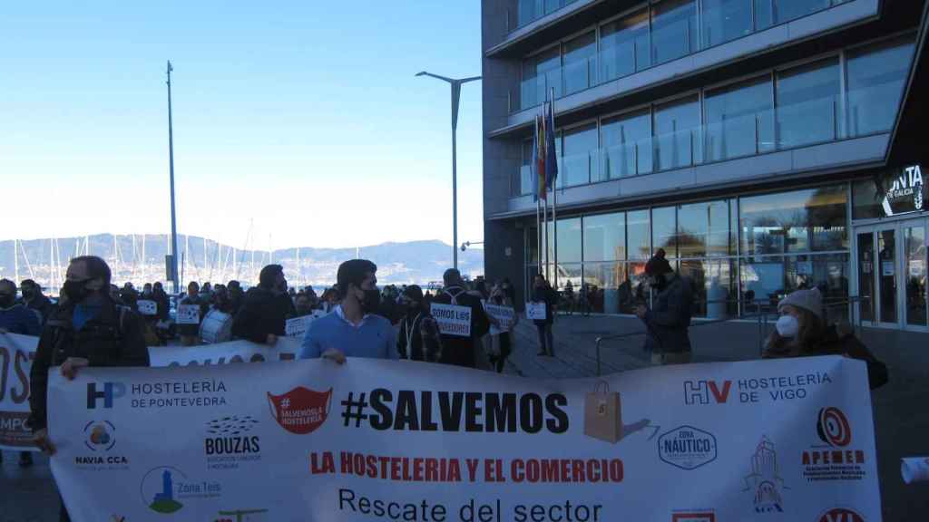 La hostelería se manifiesta en Vigo para pedir un rescate apoyado por las administraciones