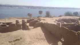Restos del fuerte romano encontrado en Aswan.