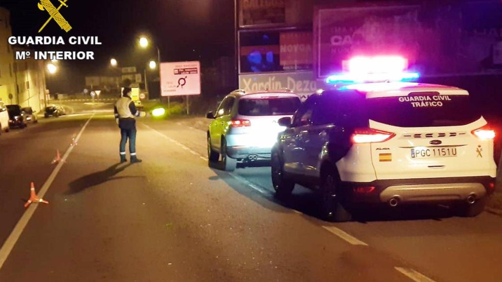 Un control de movilidad en Lalín (Pontevedra).