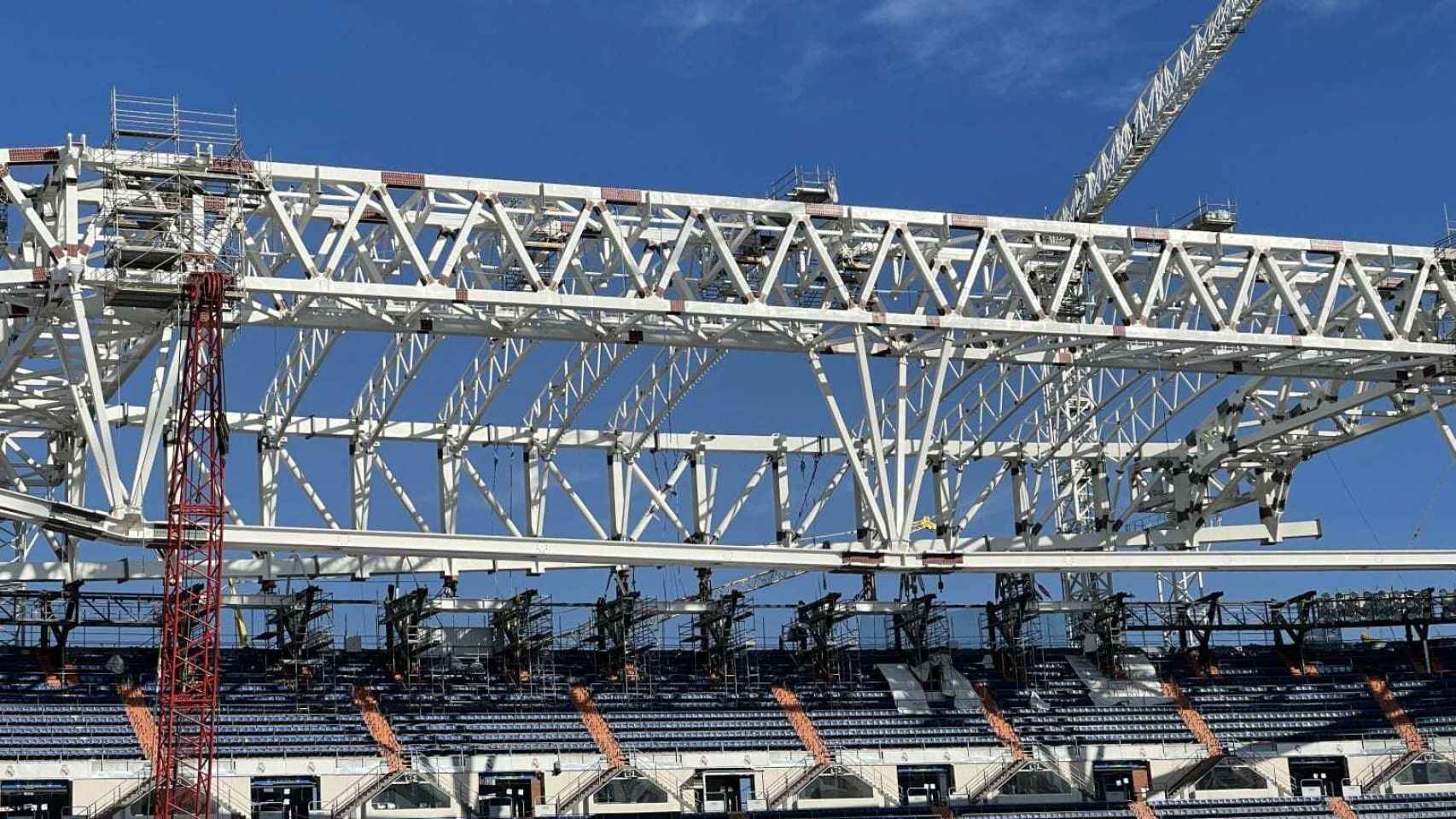 Avanza la nueva cubierta norte del Santiago Bernabéu
