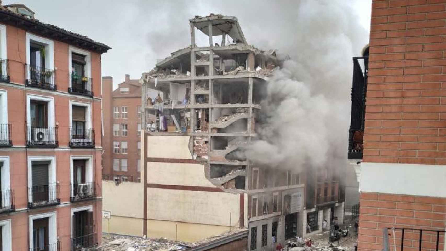 Imagen de la explosión en la calle Toledo