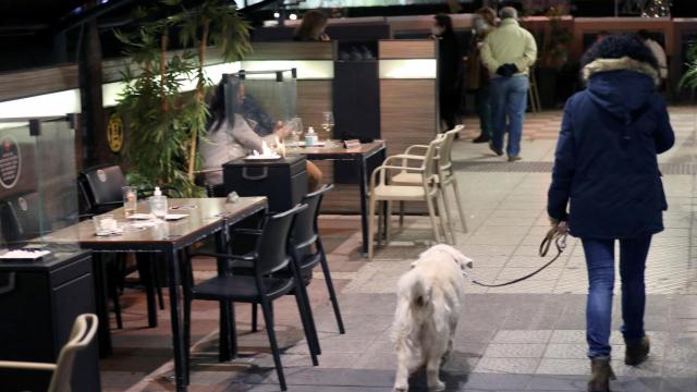 Una terraza en Oviedo.