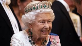 La reina Isabel II en una recepción de diplomáticos en 2019 en Londres.