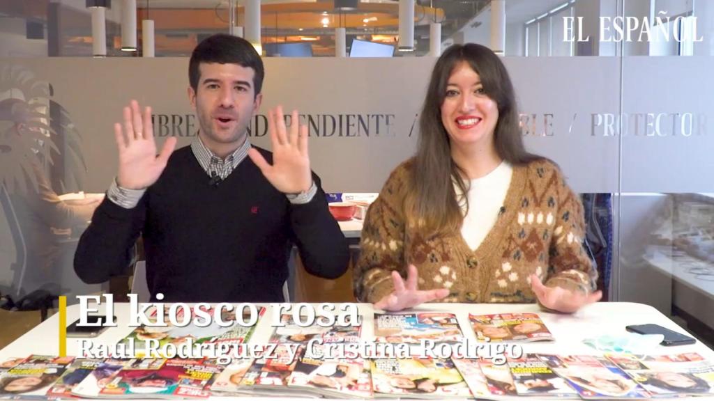 Raúl Rodríguez y Cristina Rodrigo durante la grabación del kiosko.