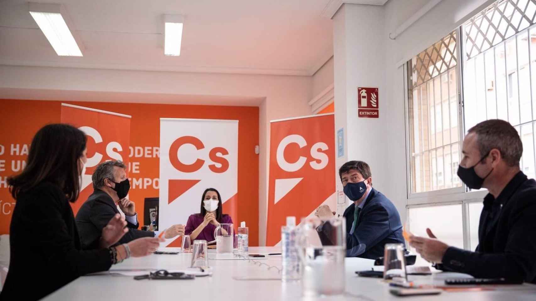 La presidenta de Cs, Inés Arrimadas, en la reunión del comité autonómico del partido en Andalucía.