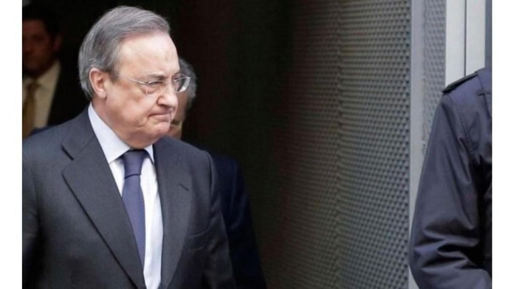 Florentino Pérez, en una imagen de archivo saliendo de la Audiencia Nacional./