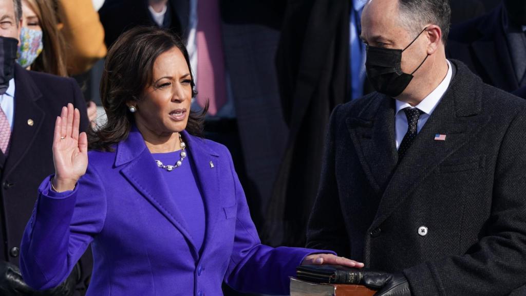 Kamala Harris, en su toma de posesión.