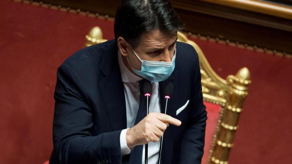 Giuseppe Conte, en el Senado.