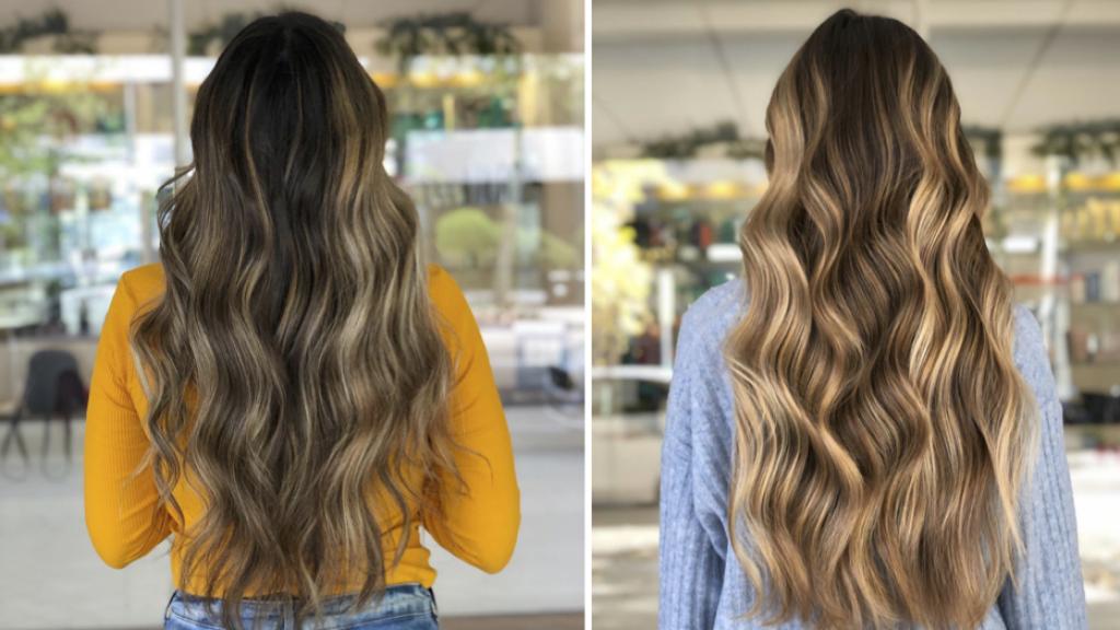 Dos tipos de balayage en función del tono del cabello.