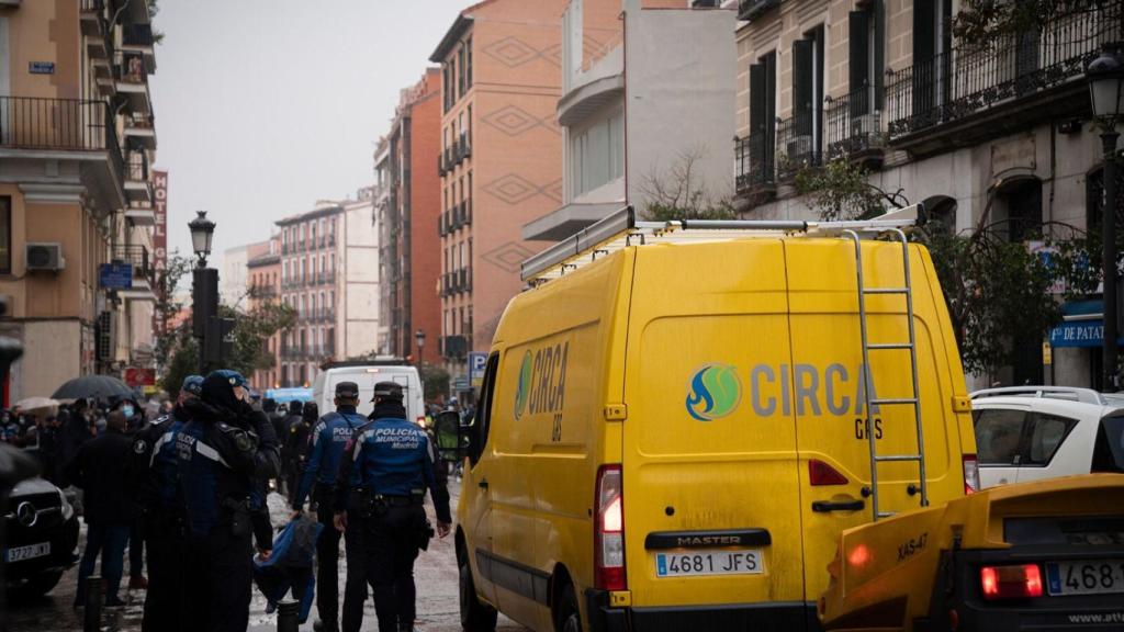 La llegada de una empresa de gas a la zona del siniestro.