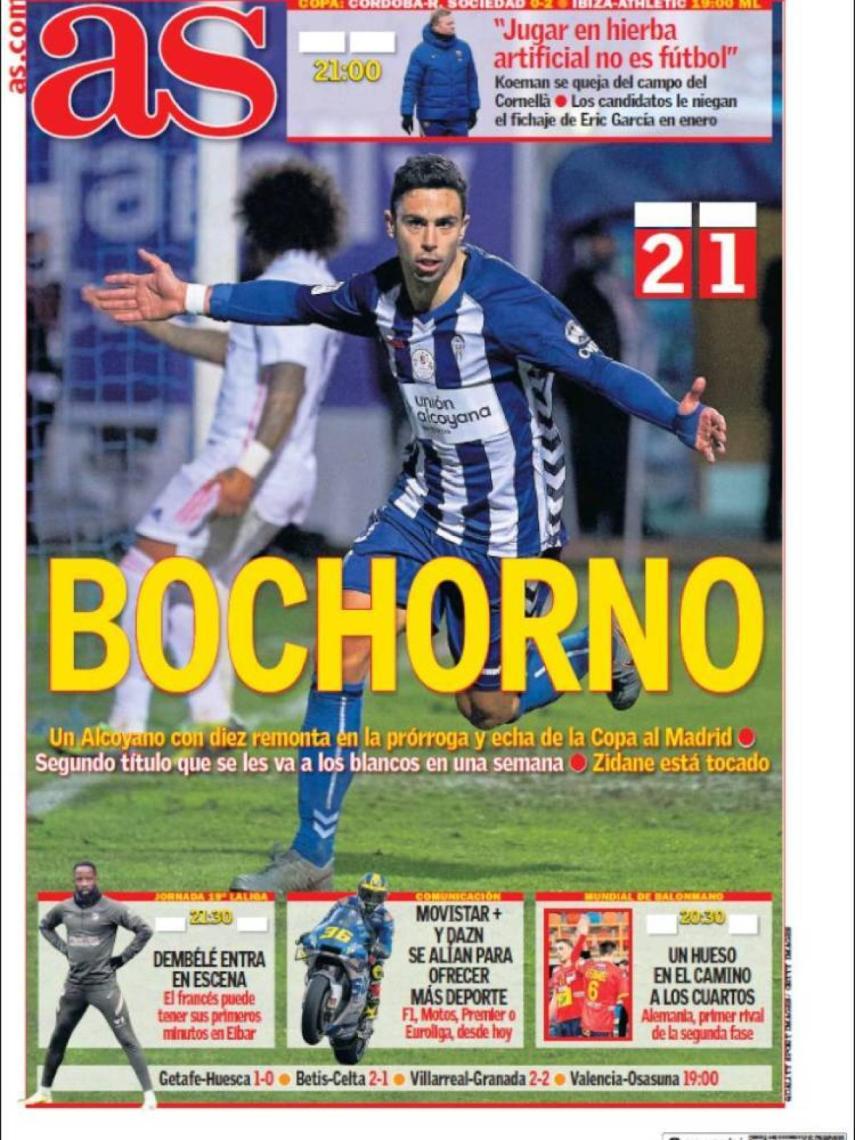 La portada del diairo As (21/01/2021)