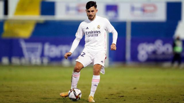 Víctor Chust, en su debut con el Real Madrid