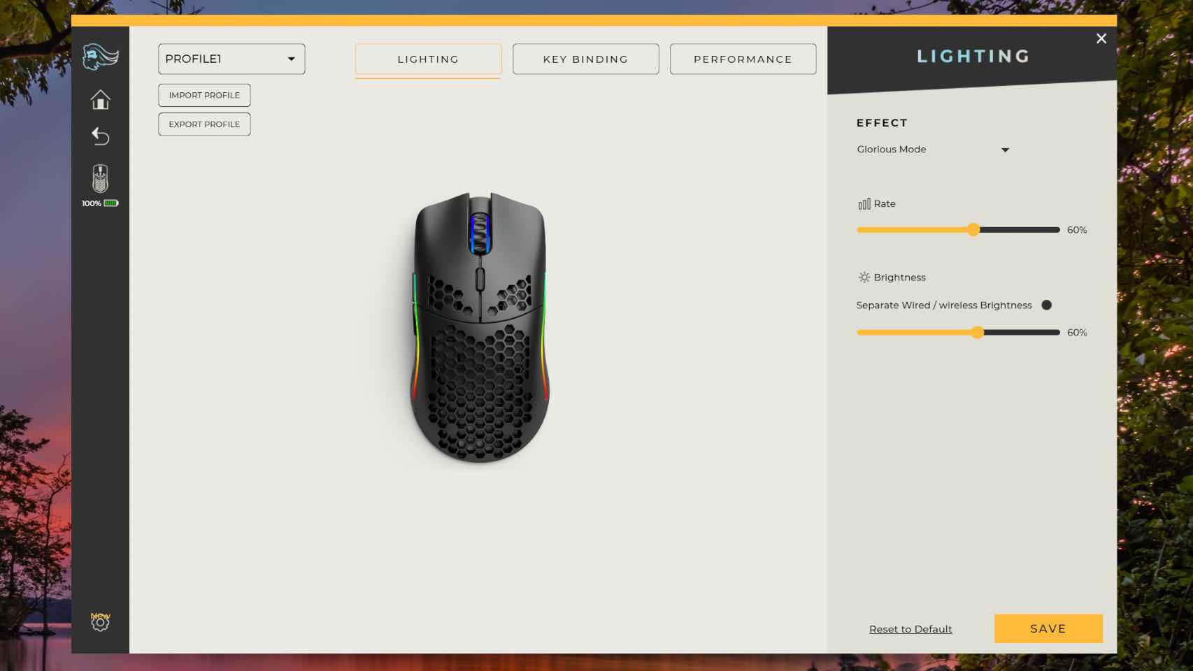El programa oficial de Glorious permite personalizar el ratón