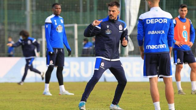 Rubén de la Barrera durante su primera etapa en el Deportivo.