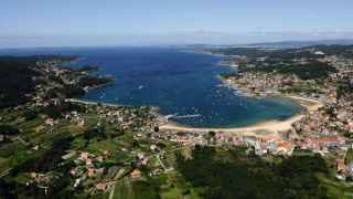 Vista aérea de la Ría de Aldán.