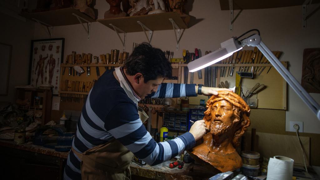 Fernando Aguado trabajando.