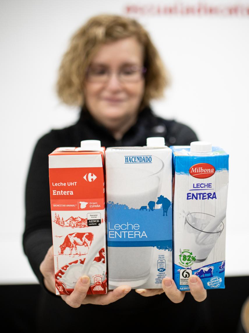 Las tres mejores leches enteras de marcas blancas de supermercado para Carmen Garrobo.