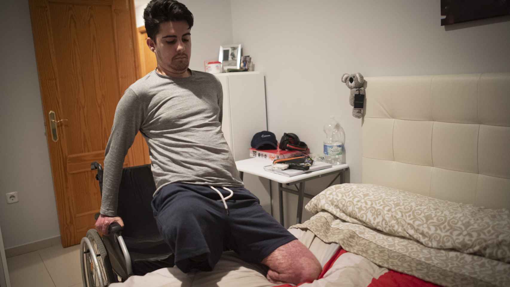 Daniel  Gómez perdió las dos piernas en un incendio ocurrido en Granada el 14 de diciembre de 2019.