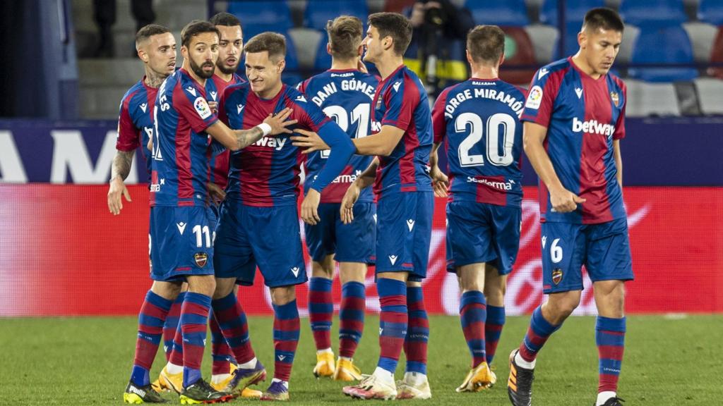 El Levante celebra un gol