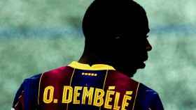 Ousmane Dembélé, en un partido del Barcelona en la temporada 2020/2021