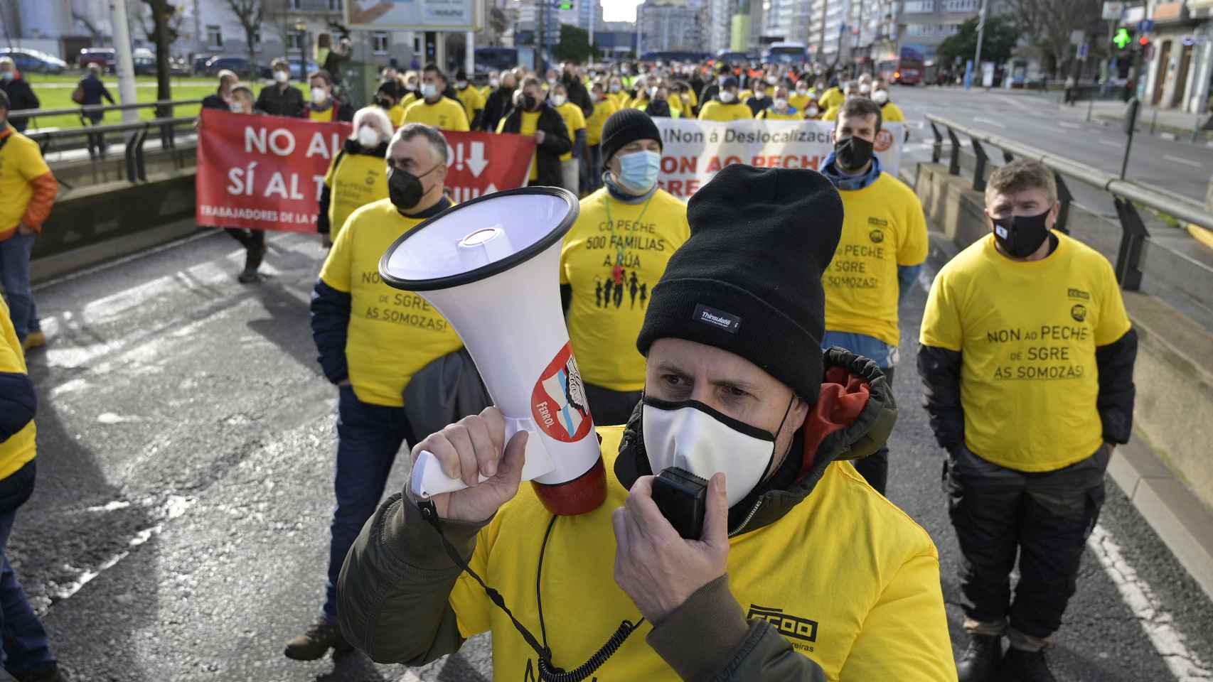 Trabajadores de Endesa,Gamesa y Alu Ibérica exigen a Estado y Xunta evitar desierto industrial en Galicia