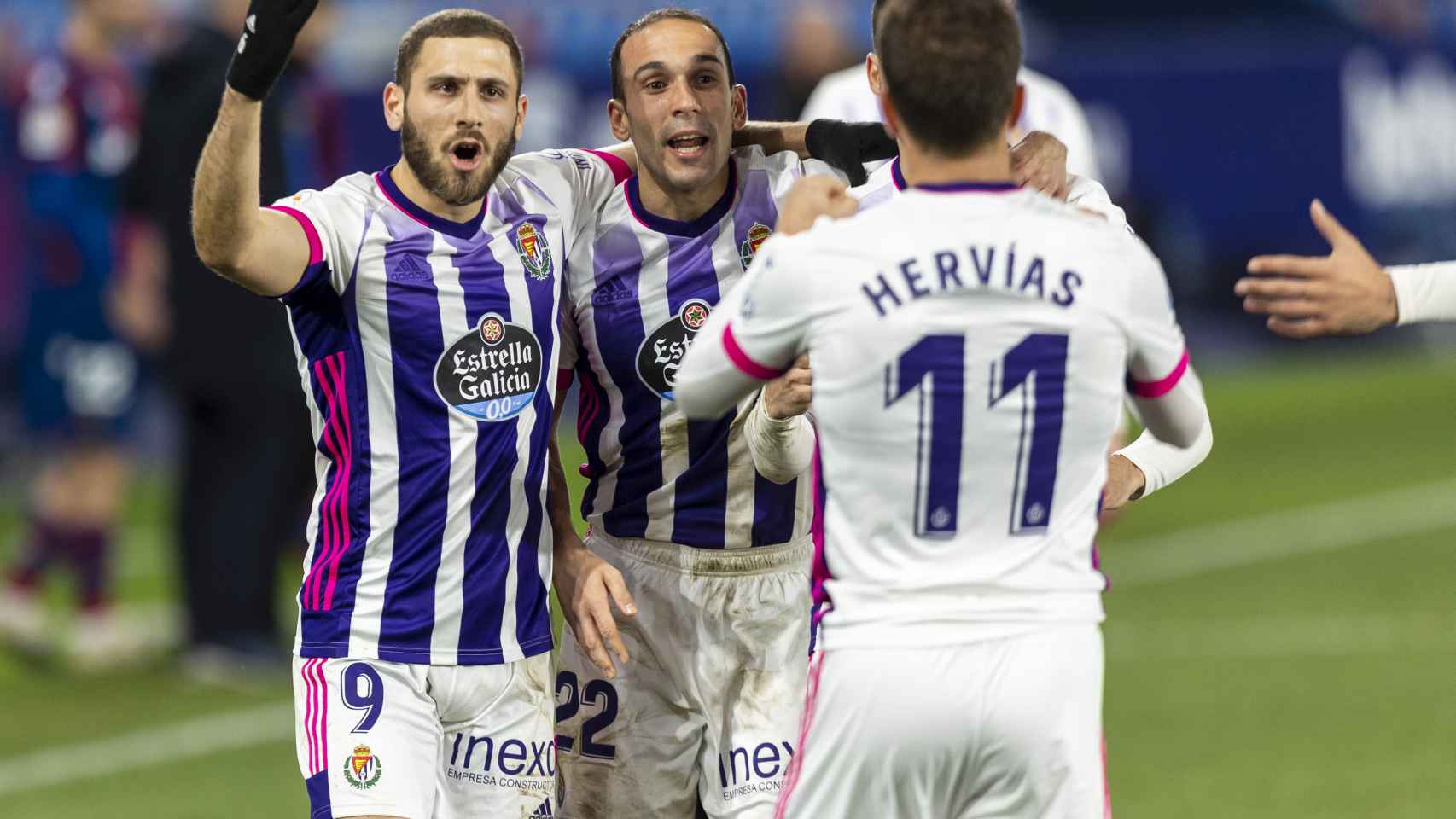 El Valladolid celebra un gol