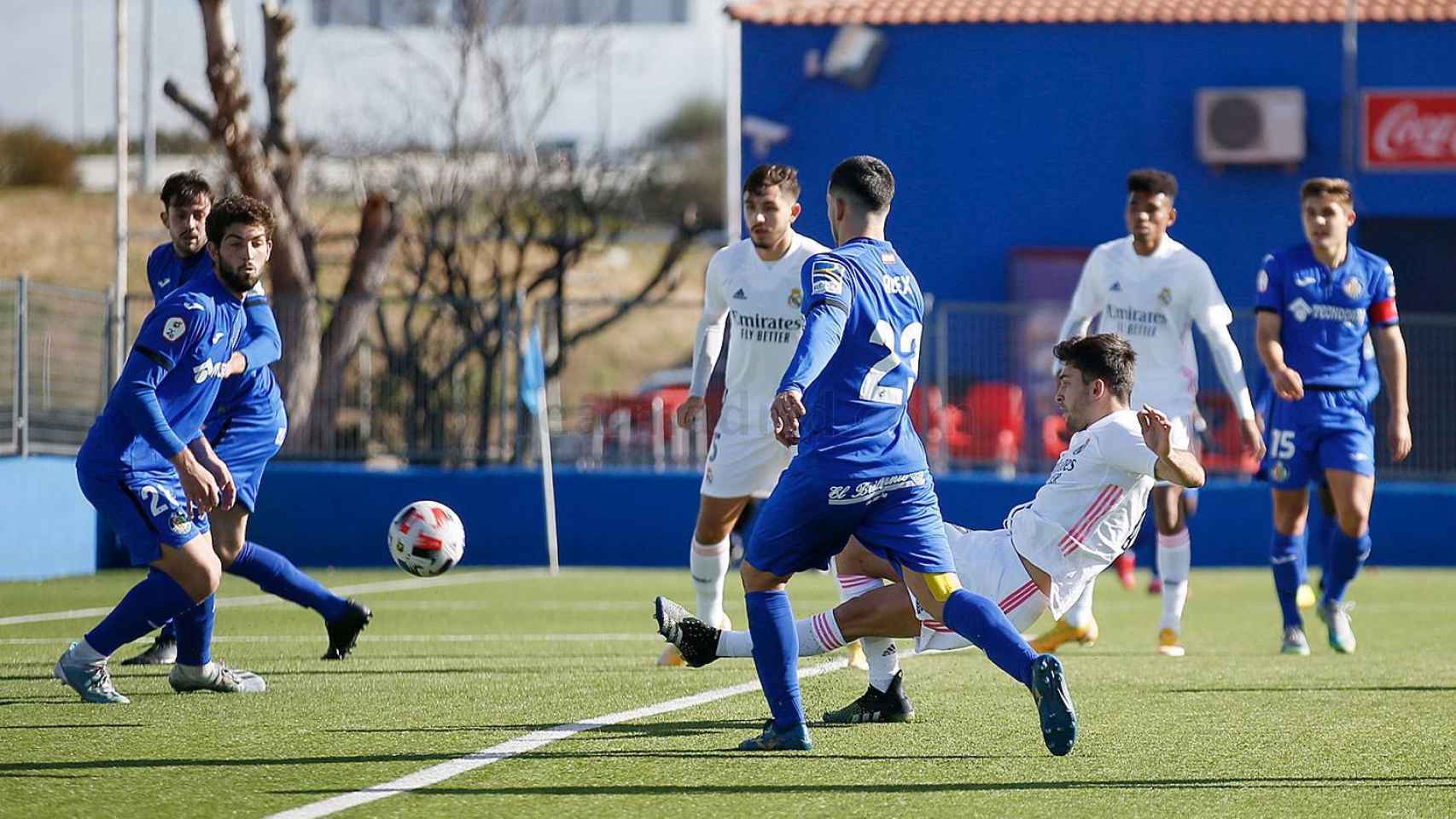 Hugo Duro roza el gol ante el Getafe