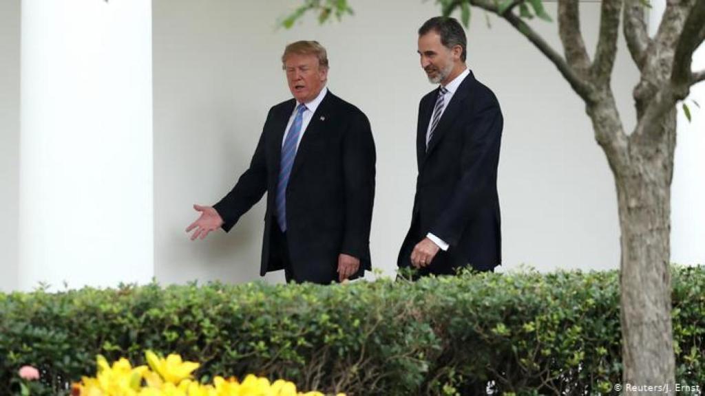 Donald Trump y el Rey Felipe VI , en junio de 2018, en la Casa Blanca.