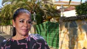 Isabel Pantoja, junto a la que era su casa en Marbella, Mi Gitana, en un fotomontaje de JALEOS.