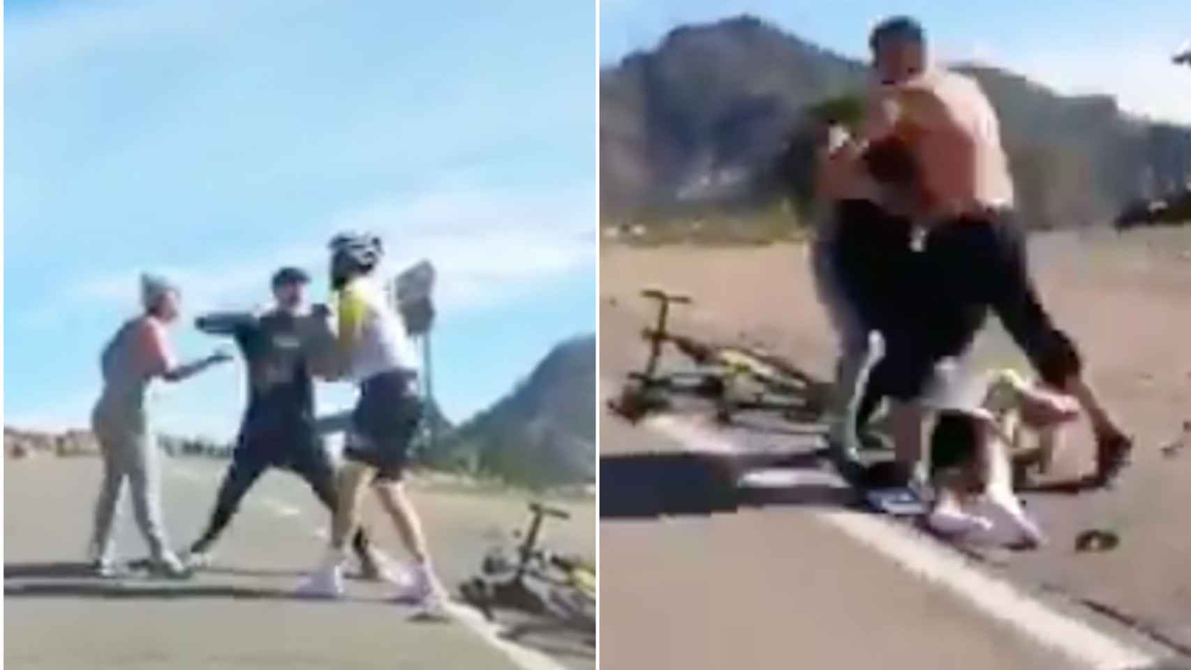 Brutal agresión de un conductor a un ciclista en Gran Canaria