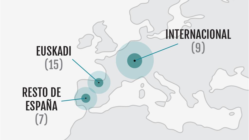 Distribución geográfica de las startups seleccionadas. GRÁFICO: BIND 4.0