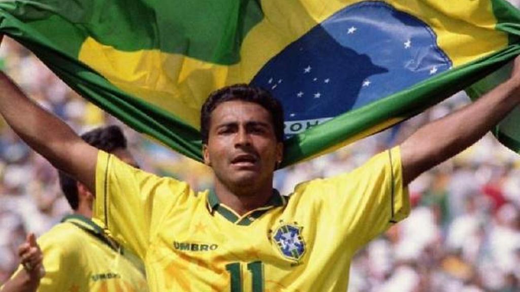 Romario, con la selección de Brasil de fútbol