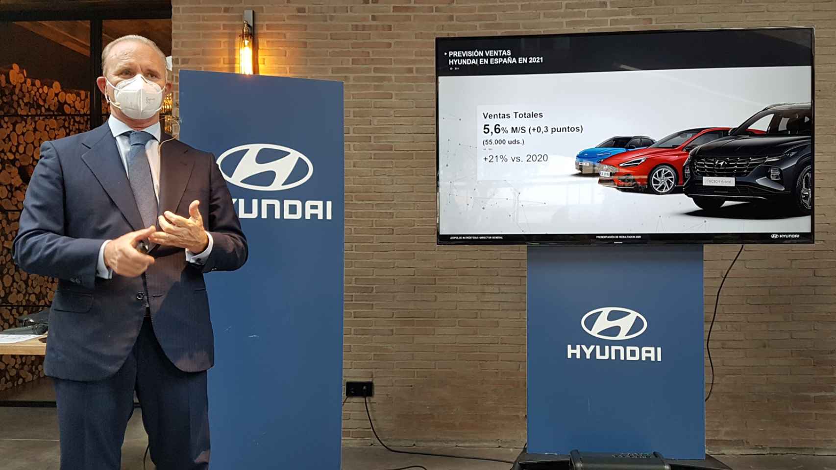 Leopoldo Satrústegui, director general de Hyundai, en la presentación.