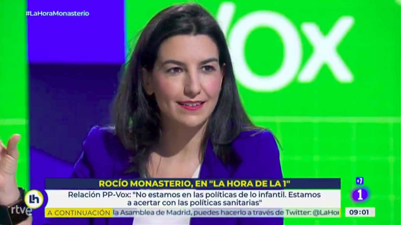 Rocío Monasterio durante su intervención en el programa.