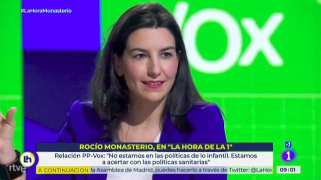 Rocío Monasterio durante su intervención en el programa.