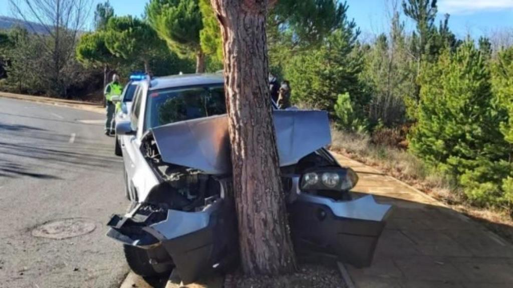 El vehículo de Mario Herrera, completamente destrozado en la foto difundida por el diario 'La Rioja'.