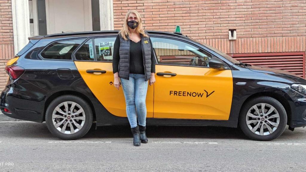 Eva Camacho, taxista de  Free Now y una de las participantes en este reportaje.