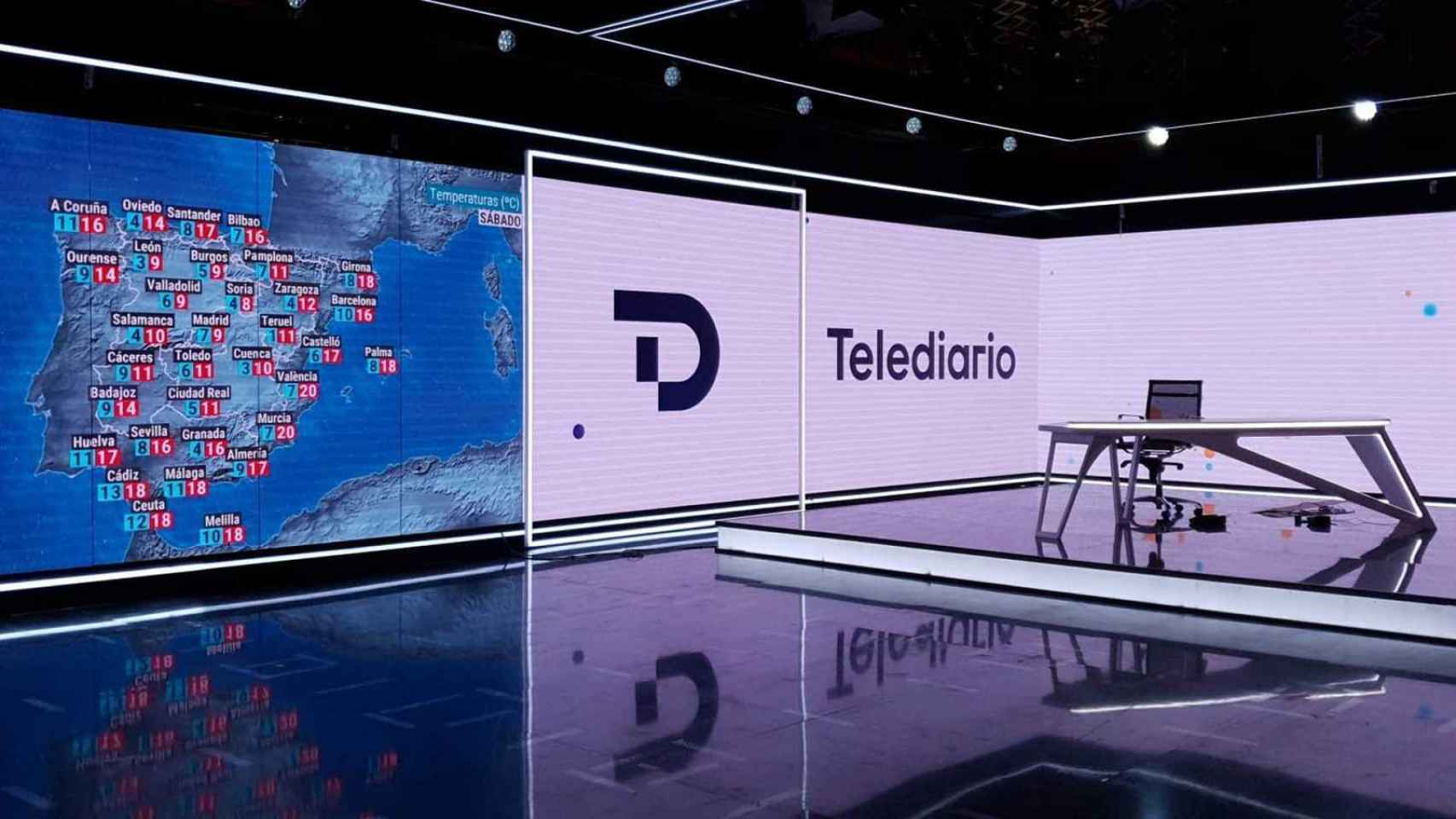 Imagen del nuevo decorado del 'Telediario' adelantada por TVE.