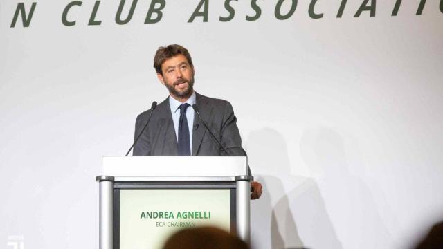 Andrea Agnelli, durante un acto de la Asociación Europea de Clubes (ECA)