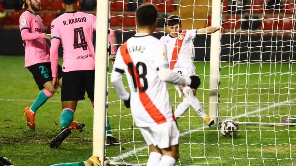 Gol de Fran García al Barcelona en la Copa del Rey