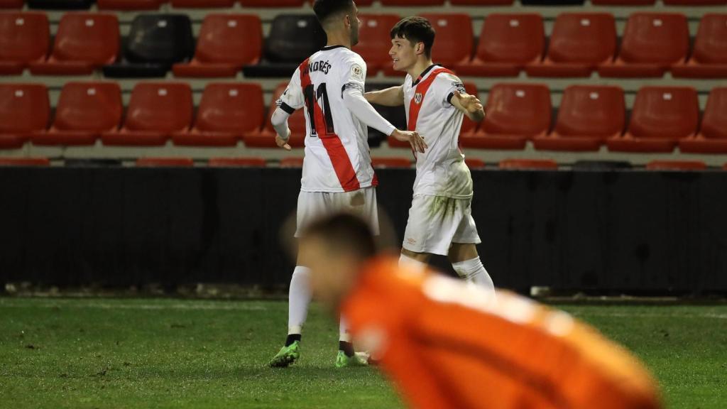 Fran García celebra su gol contra el Barcelona