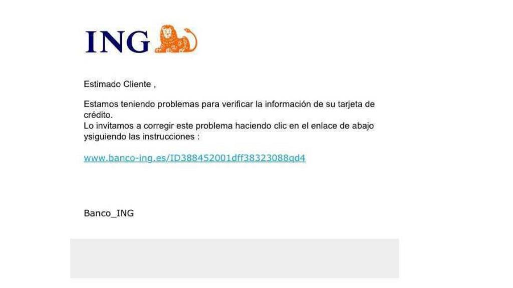 Correo falso de ING