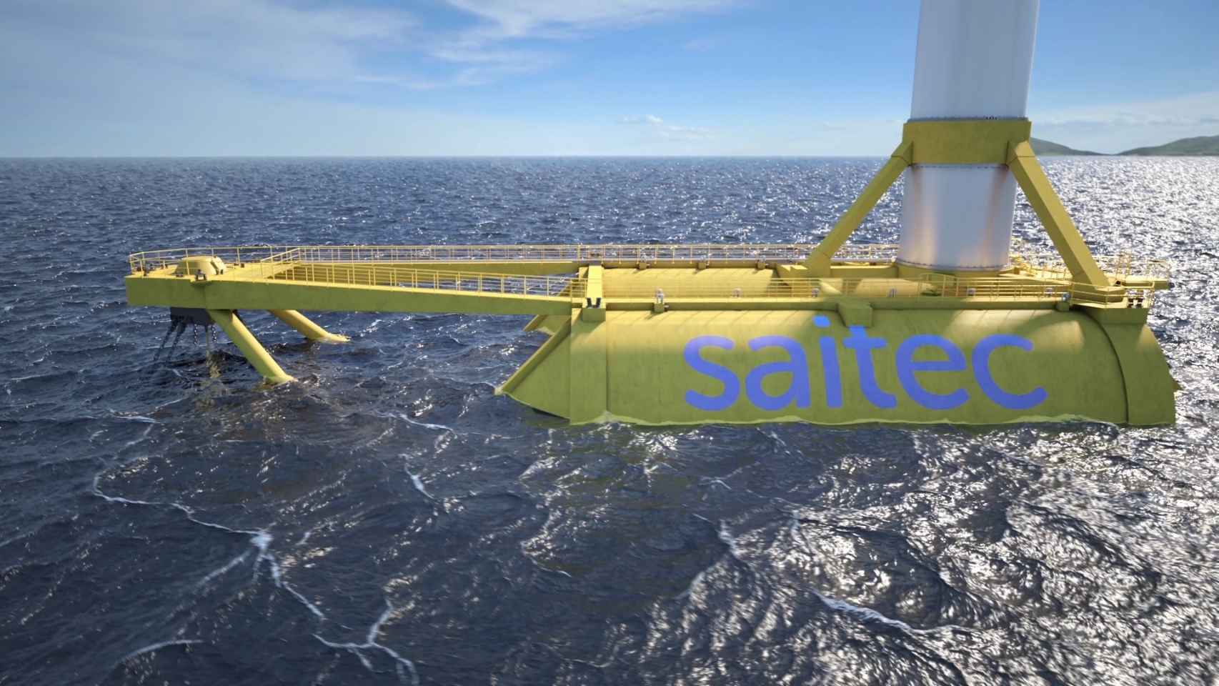 Prototipo de plataforma flotante de eólica marina de Saitec1