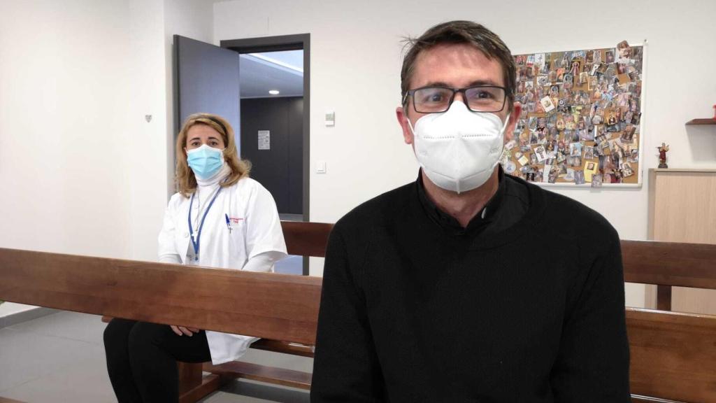 Gerardo y María Ángeles en la capilla del Hospital de Ronda